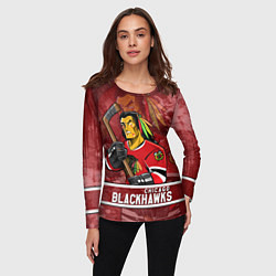 Лонгслив женский Chicago Blackhawks , Чикаго Блэкхокс, цвет: 3D-принт — фото 2