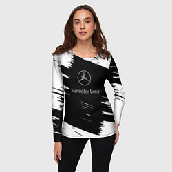 Лонгслив женский Mercedes-Benz Текстура, цвет: 3D-принт — фото 2
