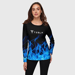 Лонгслив женский Tesla Fire, цвет: 3D-принт — фото 2