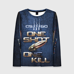 Лонгслив женский One Shot One Kill CS GO, цвет: 3D-принт