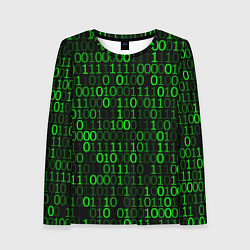 Лонгслив женский Бинарный Код Binary Code, цвет: 3D-принт