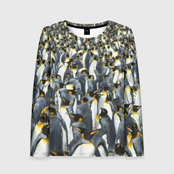 Лонгслив женский Пингвины Penguins, цвет: 3D-принт