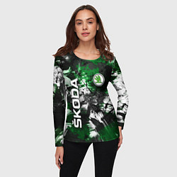 Лонгслив женский Skoda Sport Style Шкода, цвет: 3D-принт — фото 2