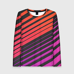 Женский лонгслив Линии градиентGradient Polygon Lines