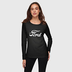 Лонгслив женский Ford форд крбон, цвет: 3D-принт — фото 2