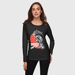 Лонгслив женский PUNKS NOT DEAD - Панк, цвет: 3D-принт — фото 2