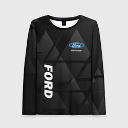 Лонгслив женский Ford Форд Треугольники, цвет: 3D-принт