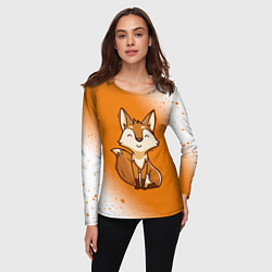 Лонгслив женский ЛИСИЧКА Градиент, цвет: 3D-принт — фото 2