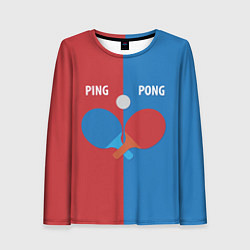 Женский лонгслив PING PONG теннис