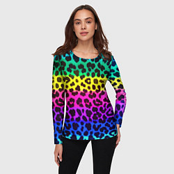 Лонгслив женский Leopard Pattern Neon, цвет: 3D-принт — фото 2