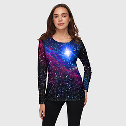 Лонгслив женский Открытый космос Star Neon, цвет: 3D-принт — фото 2