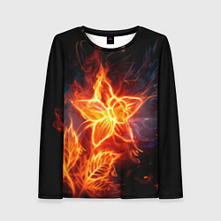 Женский лонгслив Flower Neon Fashion 2035 Flame