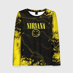 Лонгслив женский Nirvana молнии, цвет: 3D-принт
