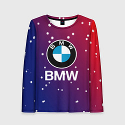 Лонгслив женский BMW Градиент Краска, цвет: 3D-принт