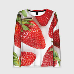 Лонгслив женский Strawberries, цвет: 3D-принт