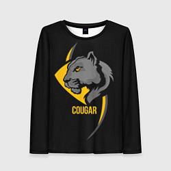 Лонгслив женский Cougar - пума, цвет: 3D-принт