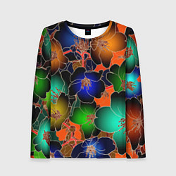 Лонгслив женский Vanguard floral pattern Summer night Fashion trend, цвет: 3D-принт