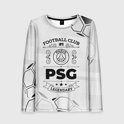 Лонгслив женский PSG Football Club Number 1 Legendary, цвет: 3D-принт