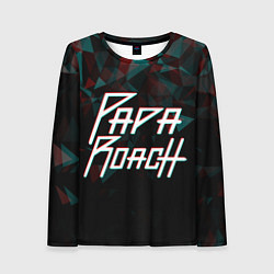 Лонгслив женский Papa roach Glitch Big Logo, цвет: 3D-принт