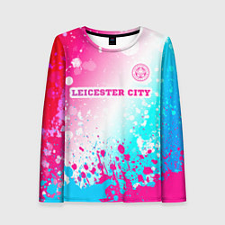Лонгслив женский Leicester City Neon Gradient, цвет: 3D-принт