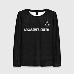 Лонгслив женский Assassins Creed Glitch на темном фоне, цвет: 3D-принт