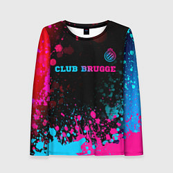 Лонгслив женский Club Brugge Neon Gradient - FS, цвет: 3D-принт