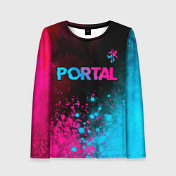 Лонгслив женский Portal Neon Gradient, цвет: 3D-принт