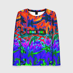 Женский лонгслив Game time Абстрактный пятнистый узор