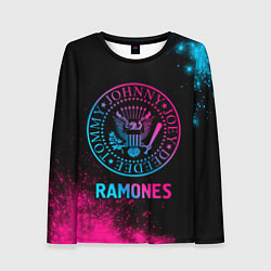 Лонгслив женский Ramones Neon Gradient, цвет: 3D-принт