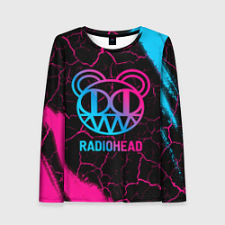 Лонгслив женский Radiohead - neon gradient, цвет: 3D-принт