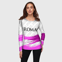 Лонгслив женский Roma pro football: символ сверху, цвет: 3D-принт — фото 2