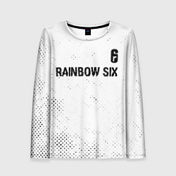 Лонгслив женский Rainbow Six glitch на светлом фоне: символ сверху, цвет: 3D-принт