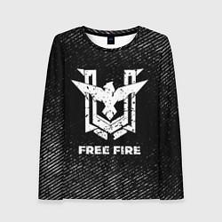 Лонгслив женский Free Fire с потертостями на темном фоне, цвет: 3D-принт
