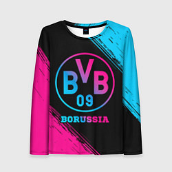 Лонгслив женский Borussia - neon gradient, цвет: 3D-принт