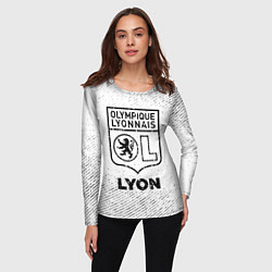 Лонгслив женский Lyon с потертостями на светлом фоне, цвет: 3D-принт — фото 2