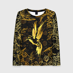 Лонгслив женский Золотая колибри, цвет: 3D-принт