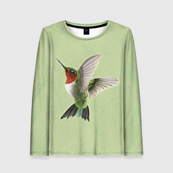 Лонгслив женский Одинокая колибри, цвет: 3D-принт
