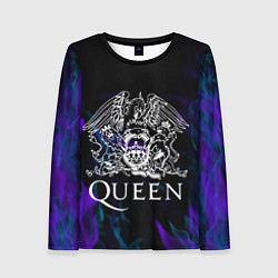 Лонгслив женский Queen пламя неон, цвет: 3D-принт