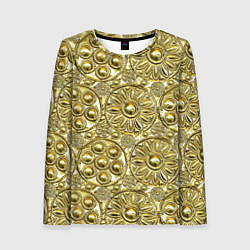 Женский лонгслив Золотая чеканка - текстура