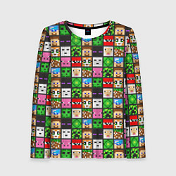 Лонгслив женский Minecraft - characters, цвет: 3D-принт