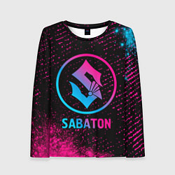 Лонгслив женский Sabaton - neon gradient, цвет: 3D-принт