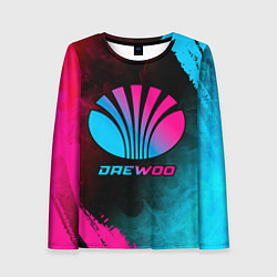 Лонгслив женский Daewoo - neon gradient, цвет: 3D-принт