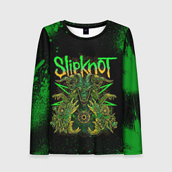 Лонгслив женский Slipknot green satan, цвет: 3D-принт