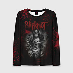 Женский лонгслив Slipknot dark red