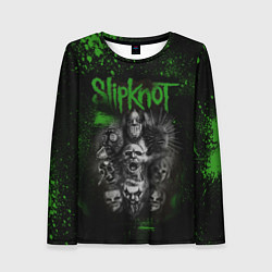 Лонгслив женский Slipknot green, цвет: 3D-принт