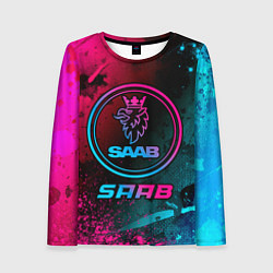 Лонгслив женский Saab - neon gradient, цвет: 3D-принт