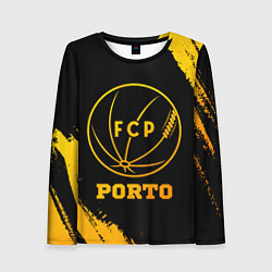 Лонгслив женский Porto - gold gradient, цвет: 3D-принт