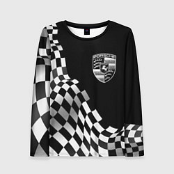 Женский лонгслив Porsche racing flag