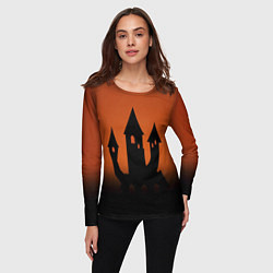 Лонгслив женский Halloween - замок ведьм, цвет: 3D-принт — фото 2
