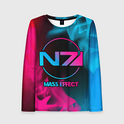 Лонгслив женский Mass Effect - neon gradient, цвет: 3D-принт